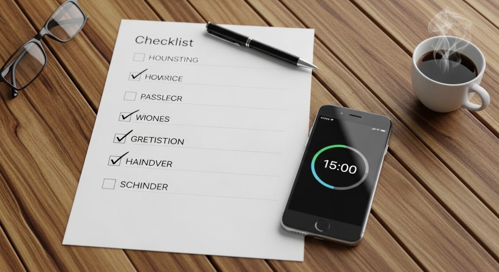 Checklist + app: rutina semanal de 15 minutos para reconectar